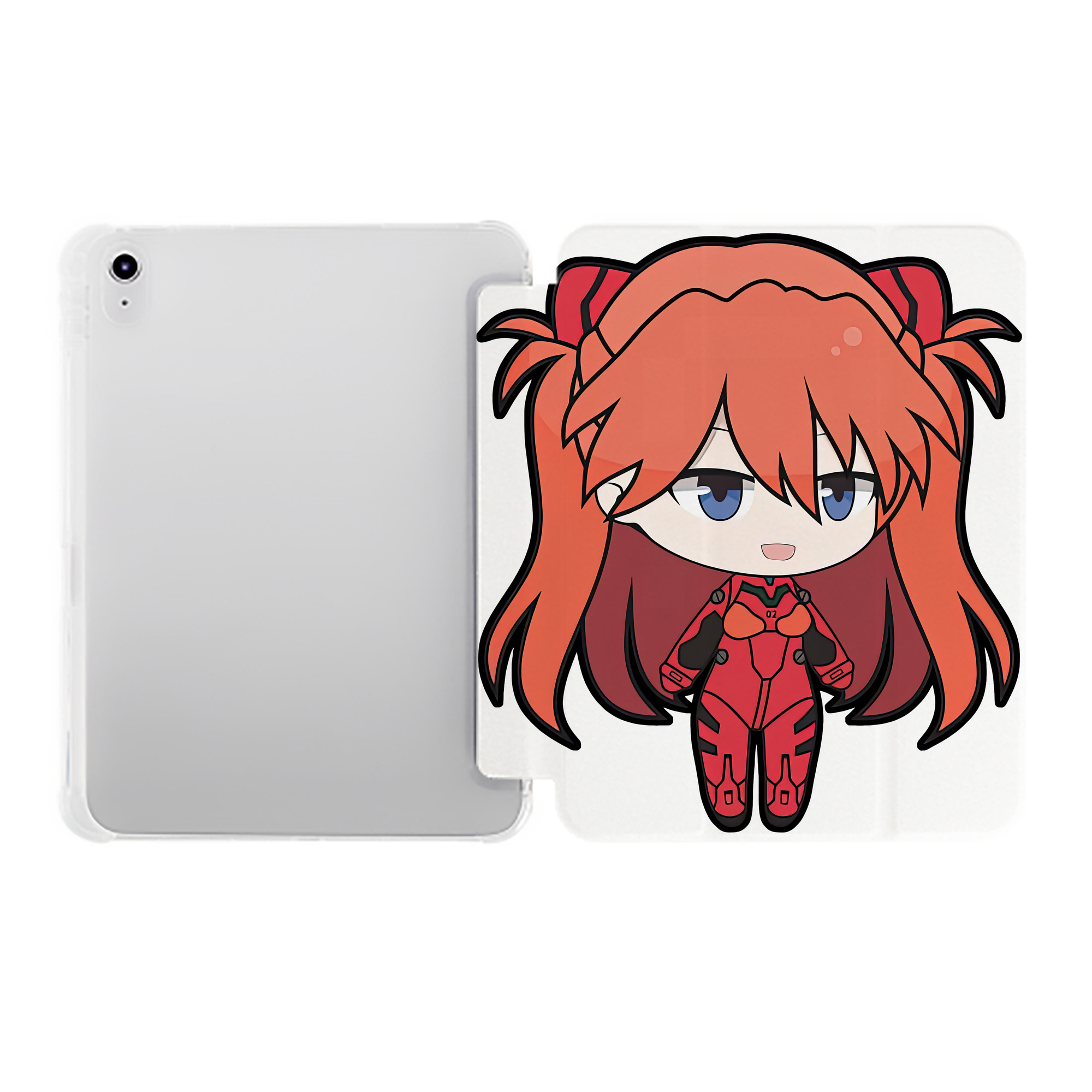 （画像用） EVA 新世紀エヴァンゲリオン IPad ケース ペン収納付き 三つ折りスタンド PUレザー×シリコン 対応機種9.5/10.5/10.9インチ